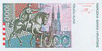 1000 Kuna Banknote-R&uuml;ckseite